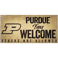 Purdue Boilermakers 6" x 12" Fans Welcome Sign