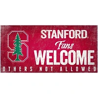 Stanford Cardinal 6" x 12" Fans Welcome Sign