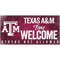 Texas A&M Aggies 6" x 12" Fans Welcome Sign