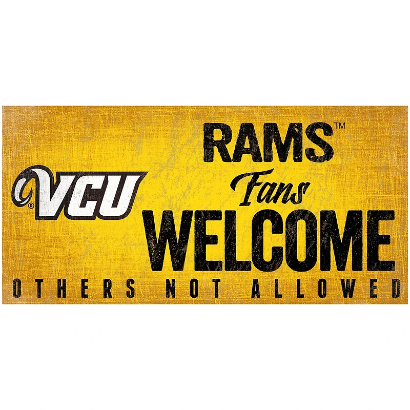 VCU Rams 6" x 12" Fans Welcome Sign