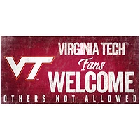 Virginia Tech Hokies 6" x 12" Fans Welcome Sign