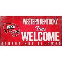 Western Kentucky Hilltoppers 6" x 12" Fans Welcome Sign