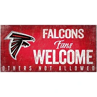 Atlanta Falcons 6" x 12" Fans Welcome Sign