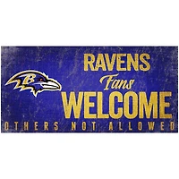 Baltimore Ravens 6" x 12" Fans Welcome Sign