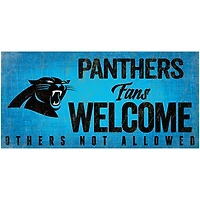 Carolina Panthers 6" x 12" Fans Welcome Sign