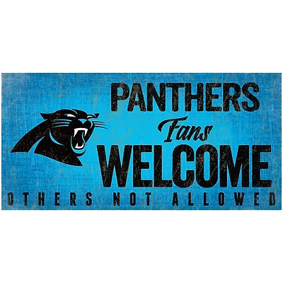 Carolina Panthers 6" x 12" Fans Welcome Sign