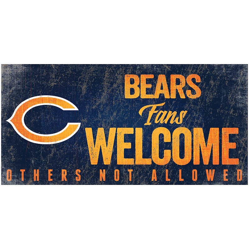 Chicago Bears 6" x 12" Fans Welcome Sign
