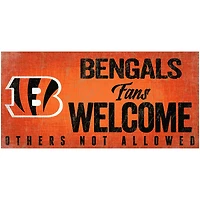 Cincinnati Bengals 6" x 12" Fans Welcome Sign