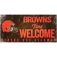 Cleveland Browns 6" x 12" Fans Welcome Sign