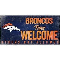 Denver Broncos 6" x 12" Fans Welcome Sign