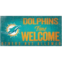 Miami Dolphins 6" x 12" Fans Welcome Sign