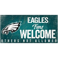 Philadelphia Eagles 6" x 12" Fans Welcome Sign