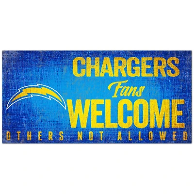 Los Angeles Chargers 6" x 12" Fans Welcome Sign