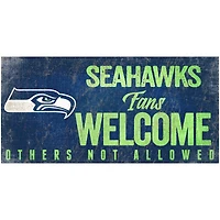 Seattle Seahawks 6" x 12" Fans Welcome Sign