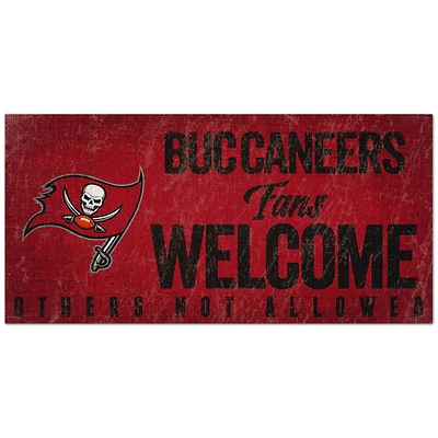 Tampa Bay Buccaneers 6" x 12" Fans Welcome Sign