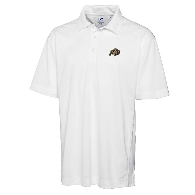 Men's Cutter & Buck White Colorado Buffaloes Big & Tall DryTec Genre Polo