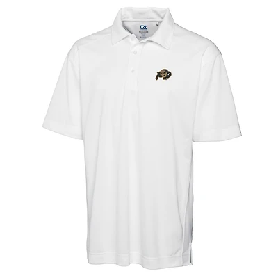 Men's Cutter & Buck White Colorado Buffaloes Big & Tall DryTec Genre Polo