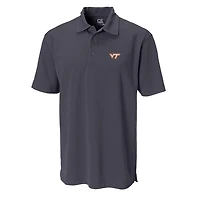 Men's Cutter & Buck Gray Virginia Tech Hokies Big & Tall DryTec Genre Polo