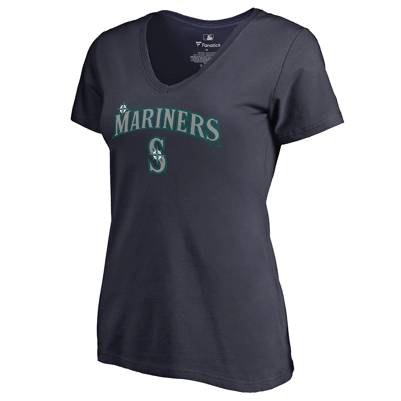 Women's Navy Seattle Mariners Team Lockup T-Shirt