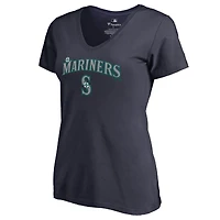 Women's Navy Seattle Mariners Team Lockup T-Shirt