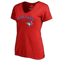 Women's Red Toronto Blue Jays Team Lockup T-Shirt