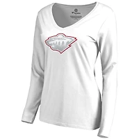 Women's White Minnesota Wild White Out Long Sleeve T-Shirt