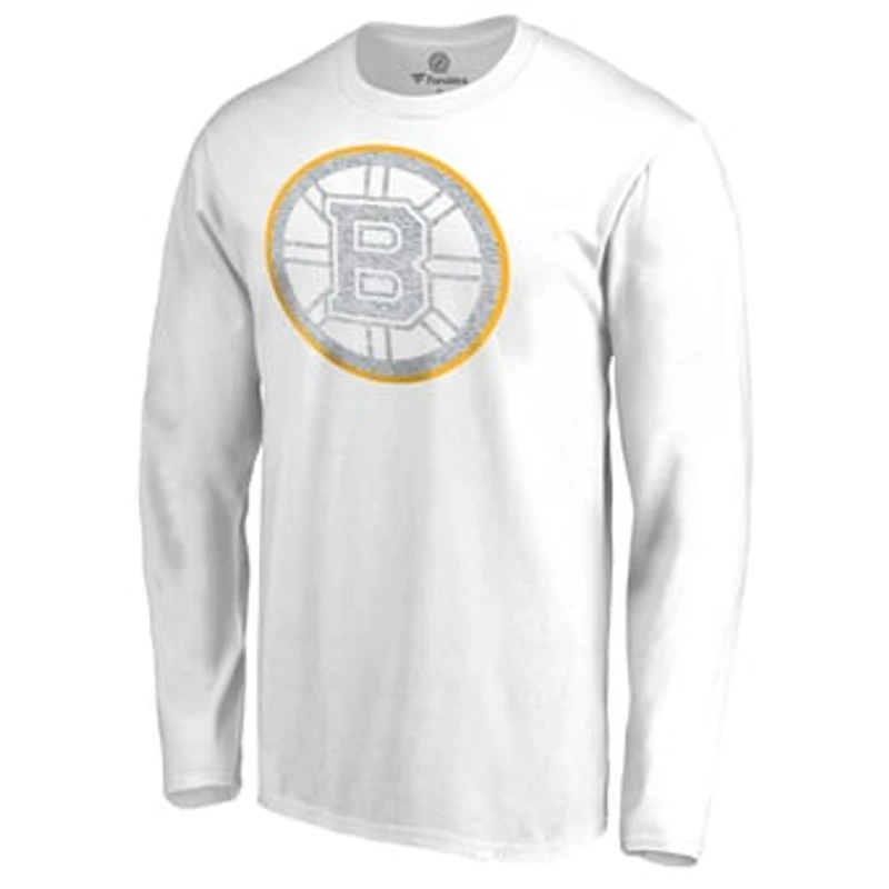 Men's White Boston Bruins White Out Long Sleeve T-Shirt