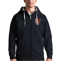 Men's Antigua Charcoal Bowling Green St. Falcons Victory Full-Zip Hoodie