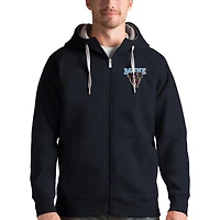 Men's Antigua Charcoal Maine Black Bears Victory Full-Zip Hoodie