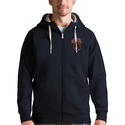 Men's Antigua Charcoal Montana Grizzlies Victory Full-Zip Hoodie