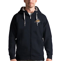Men's Antigua Charcoal Montana State Bobcats Victory Full-Zip Hoodie