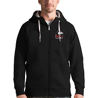 Men's Antigua Black Northern Illinois Huskies Victory Full-Zip Hoodie