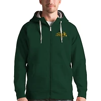 Men's Antigua Green NDSU Bison Victory Full-Zip Hoodie