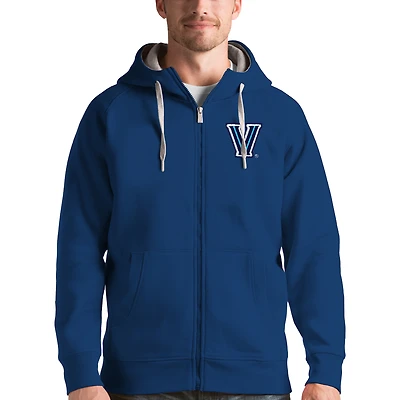 Men's Antigua Royal Villanova Wildcats Victory Full-Zip Hoodie