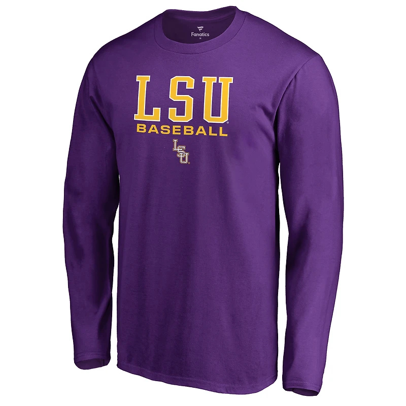 Men's Purple LSU Tigers Team Unity Baseball Long Sleeve T-Shirt