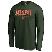 Men's Green Miami Hurricanes Team Unity Baseball Long Sleeve T-Shirt