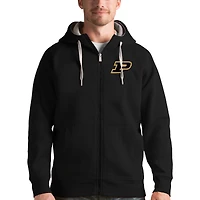 Men's Antigua Black Purdue Boilermakers Victory Full-Zip Hoodie