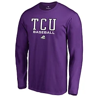 Men's Purple TCU Horned Frogs Team Unity Baseball Long Sleeve T-Shirt