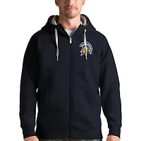 Men's Antigua Charcoal San Jose State Spartans Victory Full-Zip Hoodie