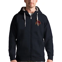 Men's Antigua Charcoal Texas State Bobcats Victory Full-Zip Hoodie