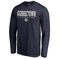 Men's Navy Georgetown Hoyas Team Unity Lacrosse Long Sleeve T-Shirt