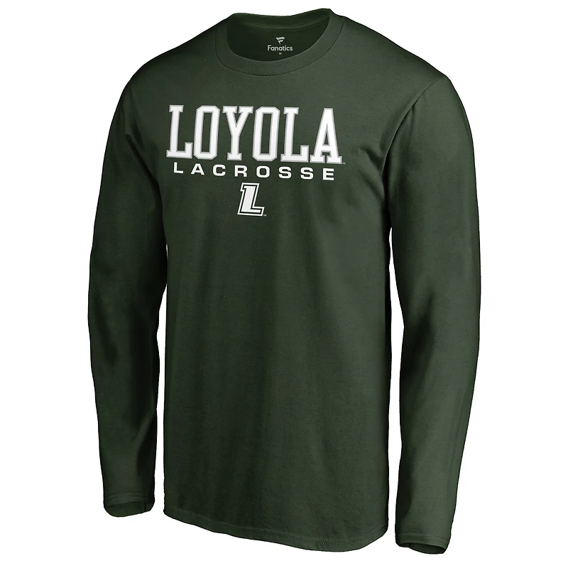 Men's Green Loyola Greyhounds Team Unity Lacrosse Long Sleeve T-Shirt