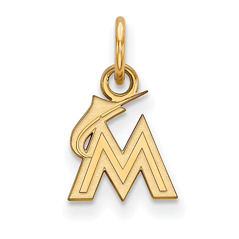 Women's Miami Marlins Gold-Plated Sterling Silver Extra-Small Pendant