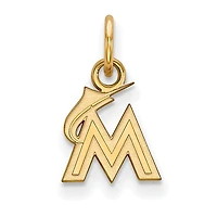 Women's Miami Marlins Gold-Plated Sterling Silver Extra-Small Pendant