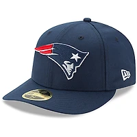 Men's New Era Navy New England Patriots Omaha Low Profile 59FIFTY Fitted Hat