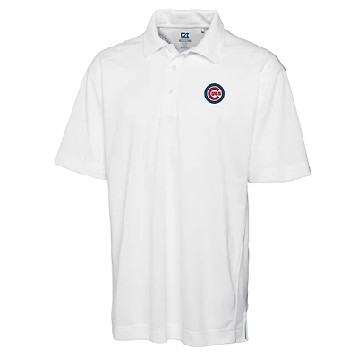 Men's Cutter & Buck White Chicago Cubs Big & Tall DryTec Genre Polo