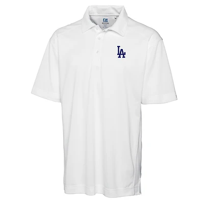 Men's Cutter & Buck White Los Angeles Dodgers Big & Tall DryTec Genre Polo