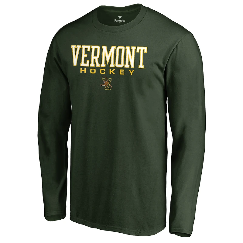 Men's Green Vermont Catamounts Team Unity Hockey Long Sleeve T-Shirt