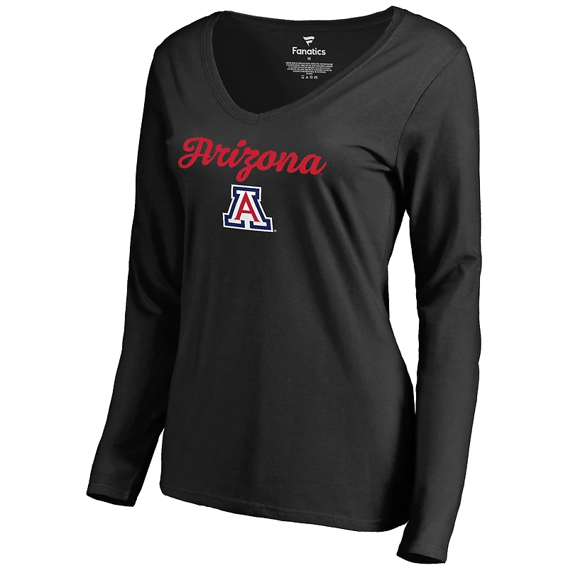 Women's Black Arizona Wildcats Freehand Long Sleeve T-Shirt