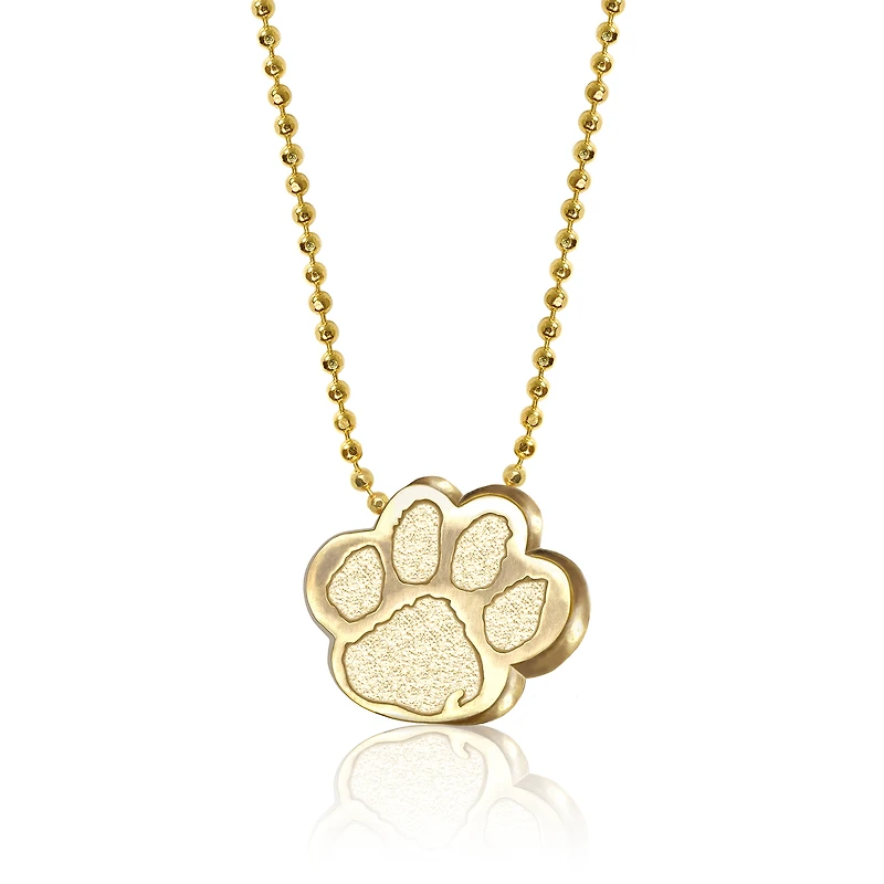 Women's Alex Woo Clemson Tigers 14K Little Collegiate Yellow Gold Necklace